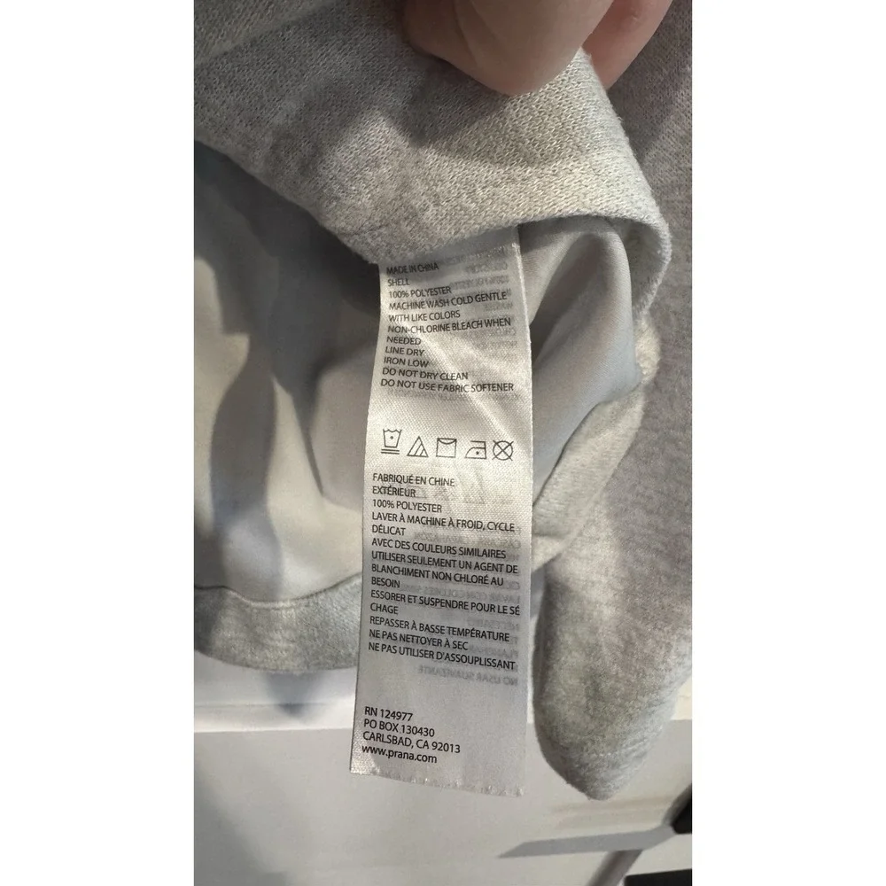 Prana Marabelle Softshell Asymmetrical Zip Jacket Coat Womens Small Gray Outdoor